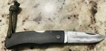 Fallkniven U2 Folding Knife 2.38" 3G Steel Drop Point Blade Black Zytel Handle. Fixed Price $45.00.