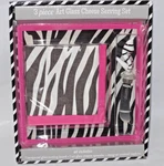 Cutting Board Boston Warehouse 3 Piece Zebra Art Glass Cheese Serving Set Napkin. Fixed Price $10.01.
