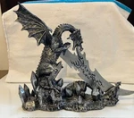 Wicked Fire Dragon Fantasy Letter Opener Knife Dagger And Holder Base,polyresin. Fixed Price $19.93.