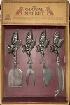 Cheese Knives Birds Nature Global Market- Set Of 4. Fixed Price $5.00.