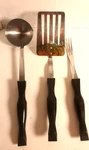 Lot Of 3 Cutco Utensils Brown Handles 1716 1715 1726. Fixed Price $36.95.