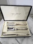 Vintage Silver Plated 3 Pcs Cheese Server Set By Godinger, Japan. Fixed Price $34.99.