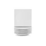 Ceramic Simply White 6" Coupe Square Appetizer Plate, Set Of. Fixed Price $34.87.