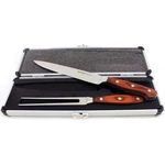 Berghoff Pakka Wood 3PC Stainless Steel Carving Set With Case. Fixed Price $84.99.
