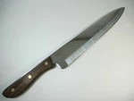 Vtg 14" Prince Devonshire Cook Chef Knife Wood Stainless Steel Usa 8" Blade. Fixed Price $33.76.