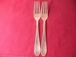 Set Of 2 Dinner Forks Cohr Denmark Stainless Standard Pattern 7/8". Fixed Price $50.79.