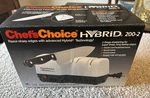 Chef's Choice Electric Kitchen Knife Sharpener 200-2 Diamond Hone- Works Well. Fixed Price $19.00.