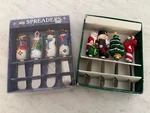 Vintage Susan Winget Boston Warehouse Christmas Cheese Spreaders 1994/2003. Fixed Price $19.00.