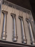Crate & Barrel Dorado Flatware Four Cocktail Forks Set! E9474TXX. Fixed Price $25.49.