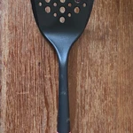 Cuisinart Black Pink Plastic Handle Slotted Turner Cooking Utensil. Fixed Price $12.00.