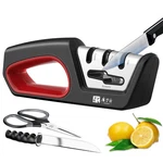 Four In One Kitchen Sharpener Restores Serrated Blade Knives And Scissors. Fixed Price $58.99.