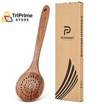 Wooden Utensil, Teak Slotted Spoon For Cooking, 11.2 Inch, Brown. Fixed Price $22.83.