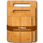 Bamboo Cutting 3 Piece Set, Wood Chopping Boards Serve Meat,veggies,cheese. Fixed Price $19.99.