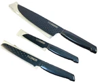 Lot Of Blue Diamond Sharp Stone Nonstick 8" Chef Knife, 5" Serated 3" Paring. Fixed Price $19.99.