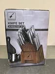 Imarku Knife Set, 16PCS High Carbon Stainless Steel Kitchen With Block. Fixed Price $95.99.