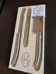 New Laguiole Cheese Knife 3-PIECE Stainless Steel Set Msrp $50 France, Sealed. Fixed Price $29.99.