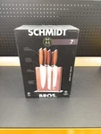 Schmidt Brothers Bonded Teak, 7-PIECE Knife Set 100% German Stainless Steel. Fixed Price $265.85.
