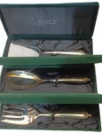 Vtg Towle Copenhagen Silver-plated Serving Spoon Fork And Spatula Silversmiths. Fixed Price $36.70.