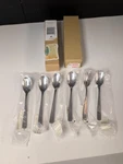 Di Alessi 5 Inch Coffee Spoon Mirror Polish Set 6 Inox 18/10 AJM22/8. Fixed Price $100.00.