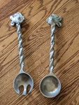 Whimsical Fish Salad Server Set With Spoon And Fork - Aluminum. Fixed Price $11.99.