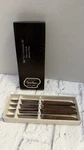 Hollow Ground Stainless Steel Wooden Handle Set Of 4 Steak Knives, New. Fixed Price $9.99.