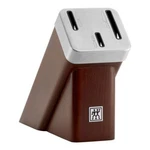 Zwilling Henckels Four Star Self Sharpening Sharpener 3 Knife Block Brown Wood. Fixed Price $14.99.