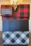 Thirstystone Deerhead Serving Board With Spreader Black Checker Gold New. Fixed Price $17.36.
