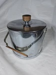 Atapco Mcm Made Usa Vintage Ice Bucket W/ Wood Handle & Tongs American Vtg. Fixed Price $44.87.