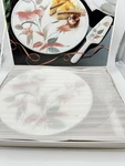 Vintage Mikasa Cake Set Plate And Server FX003 Silk Flowers 306 Japan Nib. Fixed Price $28.00.