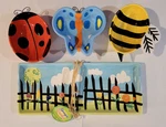 New Boston Warehouse Ceramic Condiment Serving Set Bumble Bee Butterfly Ladybug. Fixed Price $21.50.