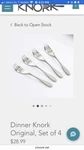 Knork Flatware Forks Nib, Set Of 4, Dinner. Fixed Price $20.00.