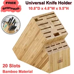 Cooks Standard Bamboo Knife Block 20 Slot - Universal Kitchen Countertop Holder. Fixed Price $65.54.