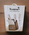 New Kuisine Kitchen Knife Set, High Carbon Stainless Steel Ultra Sharp Blade.... Fixed Price $82.98.