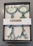 Madhouse Michael Aran Designs Salad Servers Clear Greenish Blue Coral Branch New. Fixed Price $28.00.