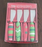 Tag Stainless Steel Appetizer Spreader Knives Set (4) Holiday Christmas New. Fixed Price $14.95.