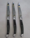 3 Laguiole Flying Colors 9" Steak Knives Knife Black Handle W/bee Set Of. Fixed Price $29.99.