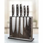 Art+cook, 6-PIECE Ash Wood Magnetic Stainless Steel Kitchen Knife Block Set. Fixed Price $74.00.