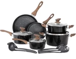 15 Piece Nonstick Induction Cooking Kitchen Cookware Sets Granite Pots And Pans. Fixed Price $99.99.