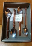 Shiraleah Eternity Salad Servers & Copper SET/4 Duo Demi Spoons(new-in-box). Fixed Price $19.97.