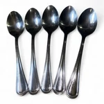 5 Oneida New Rim Spoons Stainless Steel Soup - 7. Fixed Price $28.00.