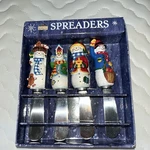 Boston Warehouse Spreaders Snowman Susan Winget #12801 Set Of 4 New. Fixed Price $8.99.