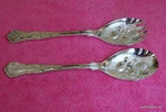Rogers Italy (FBR14) Set Of 7/8" Solid Salad Serving Fork & Spoon Euc. Fixed Price $6.75.