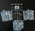 Linea Polished Stainless Flatware 20 Piece Set By Mepra Msrp $488 - Open Box. Fixed Price $395.00.