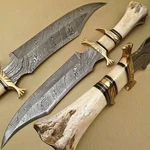 Kidsnado Damascus Steel Hunting Knife - Fixed Blade Knives With Sheath Firm.... Fixed Price $69.10.