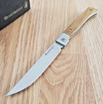 Messermeister Steak Liner Folding Knife 4" X50CRMOV15 Steel Blade Maple Handle. Fixed Price $59.95.