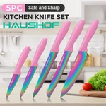 Haushof Kitchen Knife 5PCS Pink Rainbow Sets Premium Steel Knives. Fixed Price $23.99.
