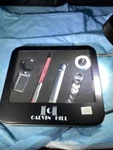 Calvin Hill Men Gift Set Watch, Mirror Keychain, Knife & Pen New Original Box. Fixed Price $39.95.