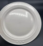 Vtg American Living Stoneware Cream Dinner Plates Embossed Stars Set Of 8. Fixed Price $42.50.