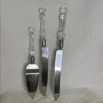 Wedding/party Clear Handle Serving Set Add Elegance To Your Event. Fixed Price $20.00.