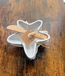 Mud Starfish Dip Cup Set Coastal Chic 3-PIECE Serveware W/ Spreader. Fixed Price $16.75.